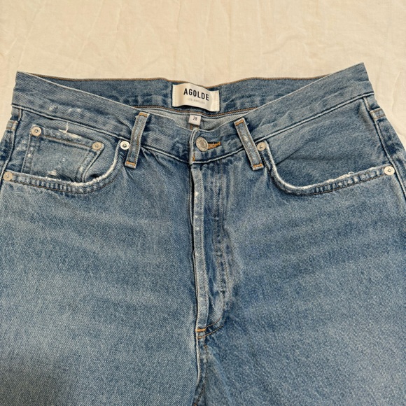 Agolde Jamie Medium Wash Distressed Jeans - Picture 4 of 6